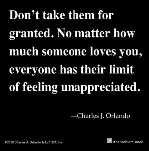 Don't take for granted