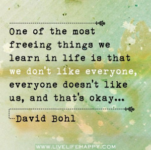 One of the most freeing things we learn in life is that we don’t ...