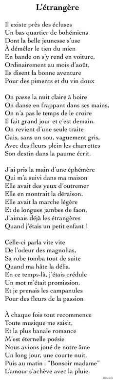 louis aragon more french quotes chanté par par léo louis aragon ...