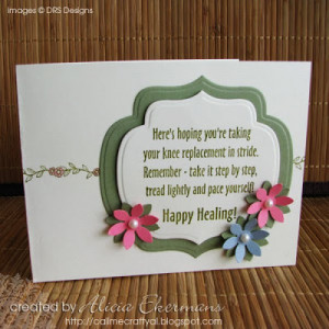 Today I am sharing a card with you using Knee Replacement Get Well ...
