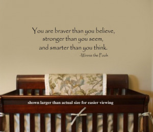 ... you think Winnie the Pooh Quote Nursery VInyl Wall Lettering Decal