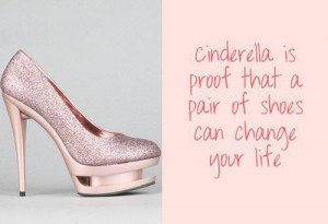 cinderella, girls, glam, high heels, pink, quote, strass