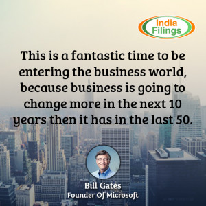 ... 10 years than it has in the last 50, bill gates quote, indiafilings