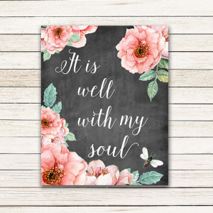 75% OFF SALE - It Is Well With My Soul - 8x10 Bible Verse ...