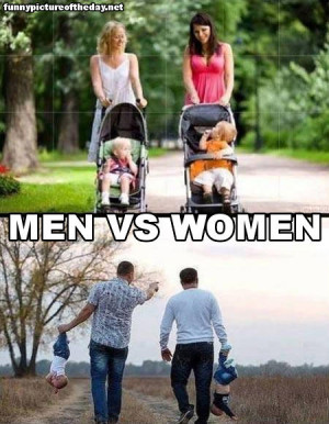Men Vs Women Funny Taking A Walk With The Kids Men's Married Humor