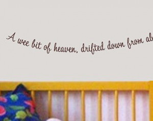 Wee Bit of Heaven Nursery Vinyl Wa ll lettering Sayings Decal ...