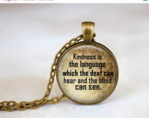 NEW YEAR SALE Be Kind Quote, Kindne ss Quote Necklace, Thanksgiving ...