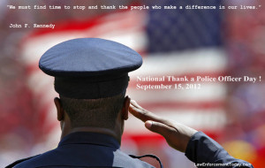 ... police officer thank you day people remembered to say thank you in the