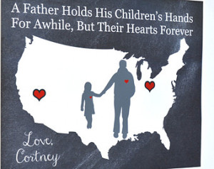 ... Wall Art Print Decor Ideas Daddy From Daughter Son Hand Father's Day