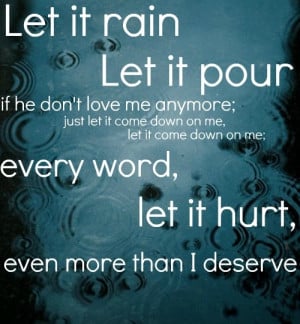 Let it rain