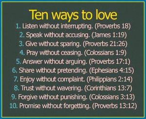 Ten Ways To Love- From the Bible