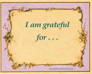 am grateful for.....