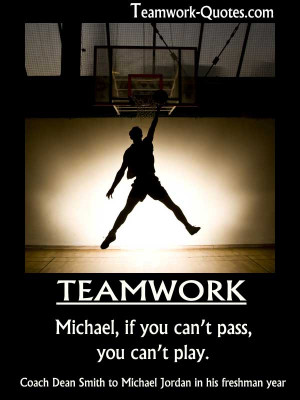 Teamwork poster Michael Jordan