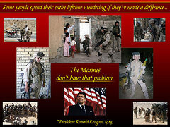 Marines Posters - President Reagan Quote Poster by Annette Redman