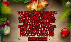 ... and lives with generous gifts becomes for us the magic of Christmas