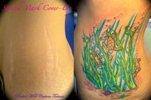 Stretch Mark Cover Up stomach tattoo: Tattoo Ideas, Stretchmark ...