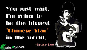 You Just Wait I Am by bruce-lee Picture Quotes