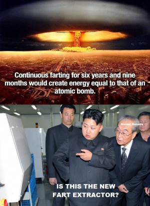 Kim Jong Un farting Meme atomic bomb lol: Farts Memes, Memes Atoms