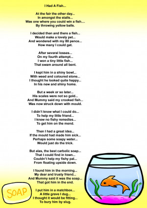 Fishy Poem Print by Slinkers