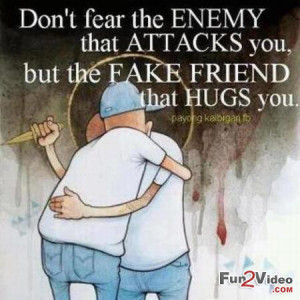 Quote and Saying To Know That Fake Friends are Dangerous than Enemy ...