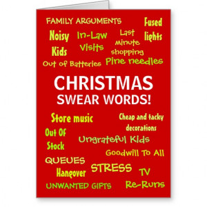 Christmas Bah Humbug - Christmas Swear Words! Cards