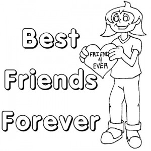 Coloring Pages of Best Friends For Ever