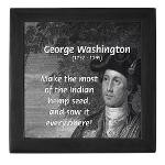 Funny Words George Washington Keepsake Box