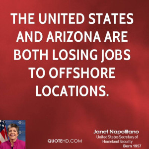 The United States and Arizona are both losing jobs to offshore ...