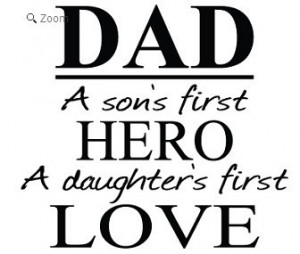 Dad Sons Hero Daughters Love vinyl quote wall decal sticker(China ...