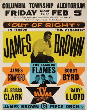 NOTICE HOW TWO OF THE FAMOUS FLAMES, BOBBY BYRD and 