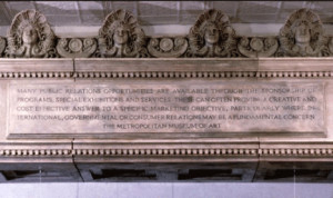 Hans Haacke MetroMobiltan Detail (quote from Metropolitan Museum flyer ...