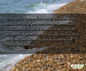 God and Nature first made us what