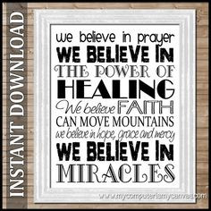 We Believe in Miracles SUBWAY ART by mycomputerismycanvas, $10.00