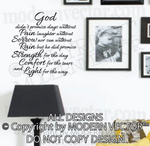Details about GOD, STRENGTH, COMFORT Quote Vinyl Wall Decal ...