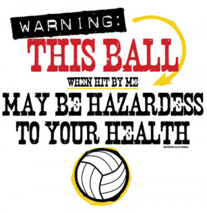 Volleyball T-Shirt: Warning Volleyball