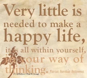 Very little is needed to make a happy life Quotes