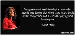 Our government needs to adopt a pro-market agenda that doesn't pick ...