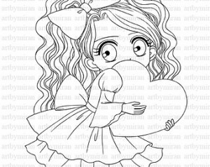 Coloring Page Heart Digital
