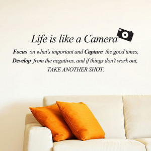 Life is like a Camera. Focus on what's important and Capture the good ...