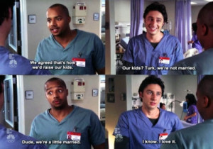 turk jd surgeon doctor scrubs donald faison zach braff married guy ...
