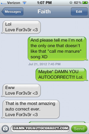 funny auto-correct texts - 20 Funniest Music Fails