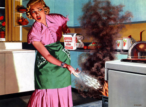 vintage 50s drawing of a house wife burning dinner.jpg