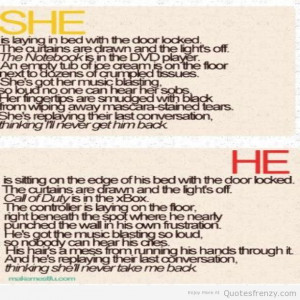 love sayings he she sad breakup Quotes