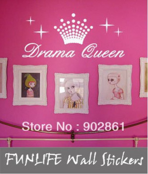 ... Drama Queen girl's Room Baby Decorative Wall Quote Wall Saying Decals