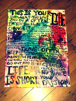 Melted Crayon Inspirational Quote
