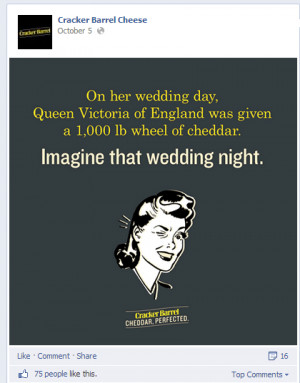 Cracker Barrel Cheese : “Cracker Barrel pokes fun of itself and ...