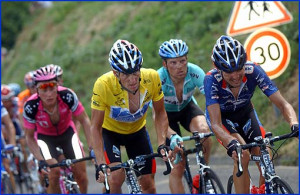 Endurance Cyclist Body Four cyclists in racing gear
