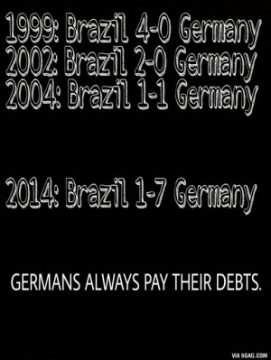 If someone had to provide a caption for 'Brazil vs Germany' semifinal ...