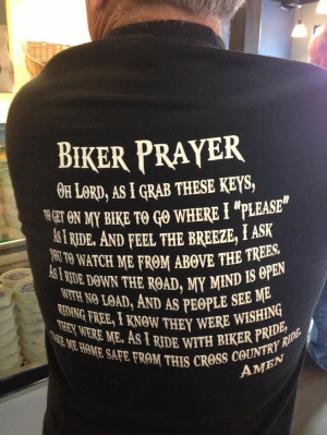 Biker prayer