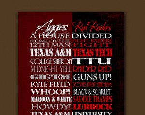 Texas A&M University Aggies / Texas Tech University Red Raiders Ready ...
